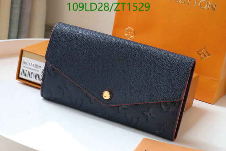 LV Bags-(Mirror)-Wallet-,Code: ZT1529,$: 109USD