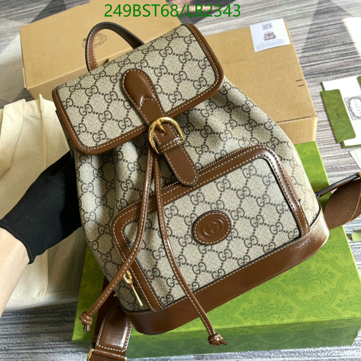 Gucci Bag-(Mirror)-Backpack-,Code: LB2343,$: 249USD