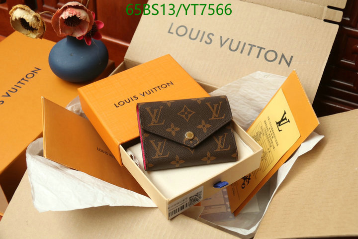 LV Bags-(Mirror)-Wallet-,Code: YT7566,$: 65USD