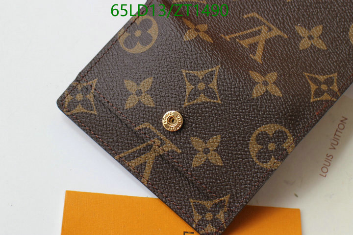 LV Bags-(Mirror)-Wallet-,Code: ZT1490,$: 65USD