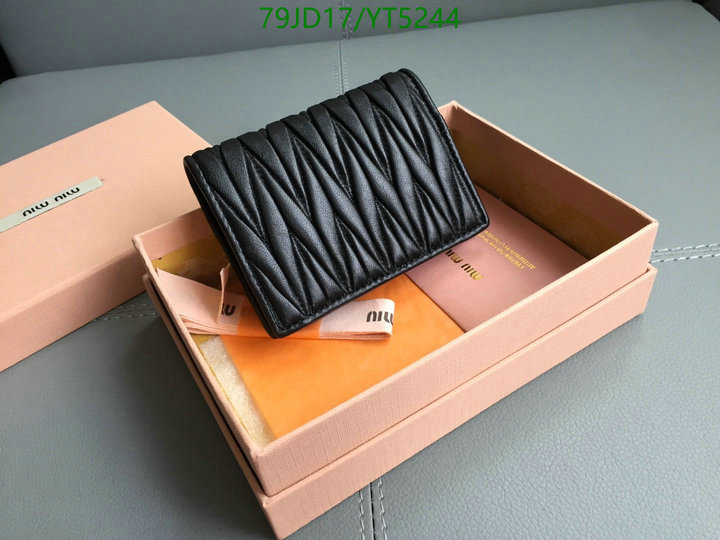 Miu Miu Bag-(Mirror)-Wallet-,Code: YT5244,$: 79USD