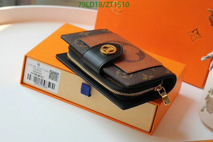 LV Bags-(Mirror)-Wallet-,Code: ZT1510,$: 79USD