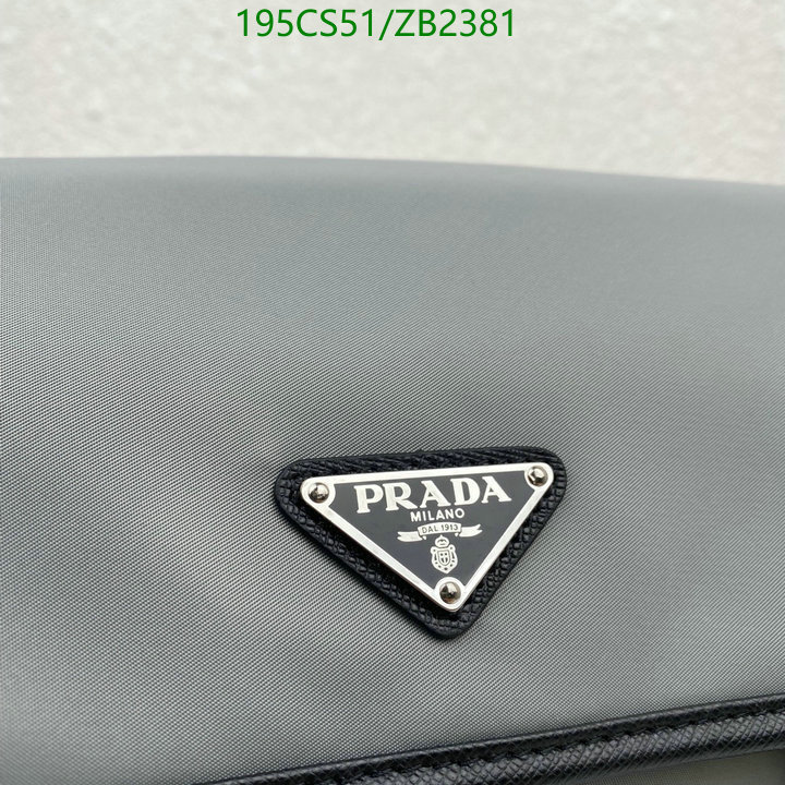 Prada Bag-(Mirror)-Diagonal-,Code: ZB2381,$: 195USD