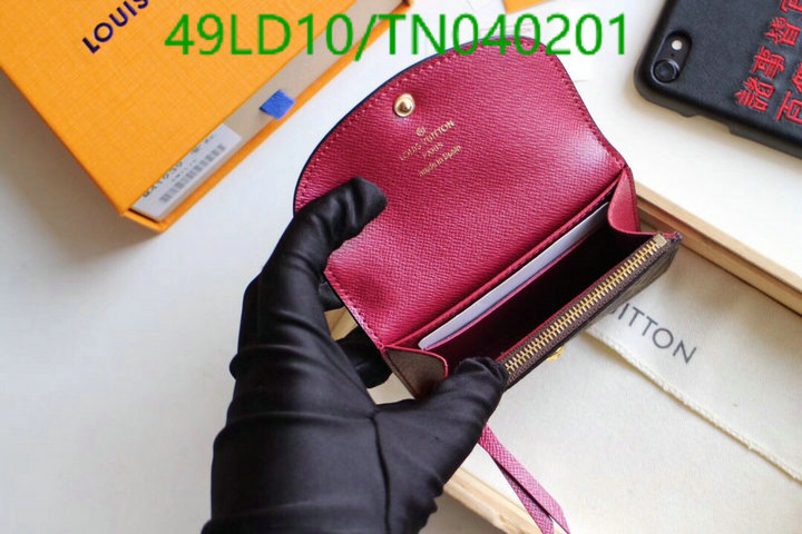 LV Bags-(Mirror)-Wallet-,Code: TN040201,$: 49USD