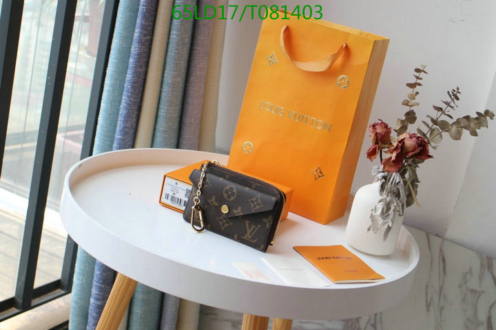 LV Bags-(Mirror)-Wallet-,Code: T081403,$: 65USD