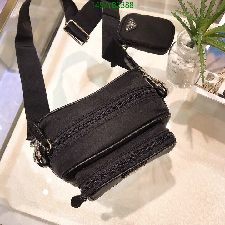 Prada Bag-(Mirror)-Diagonal-,Code: YB2388,$: 149USD