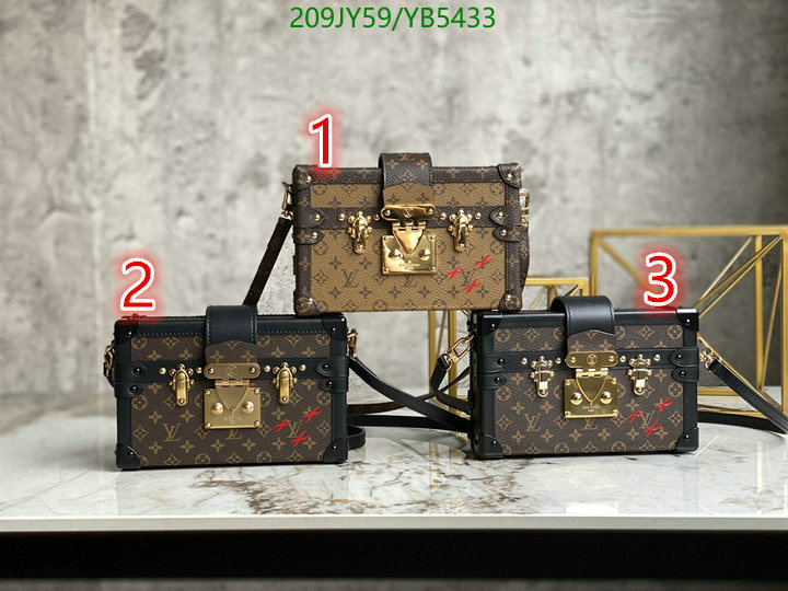 LV Bags-(Mirror)-Petite Malle-,Code: YB5433,$: 209USD