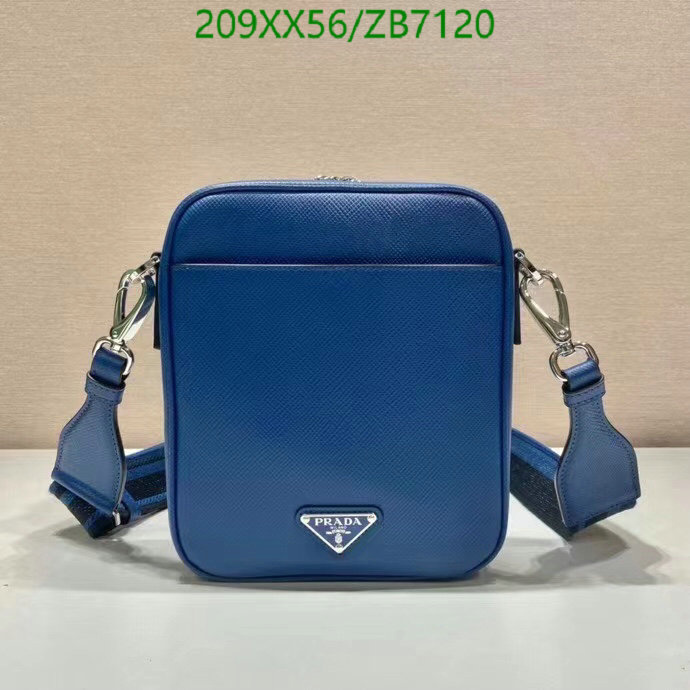 Prada Bag-(Mirror)-Diagonal-,Code: ZB7120,$: 209USD