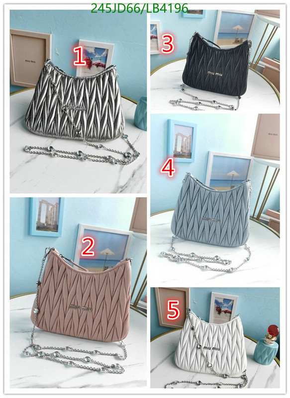 Miu Miu Bag-(Mirror)-Diagonal-,Code: LB4196,$: 245USD