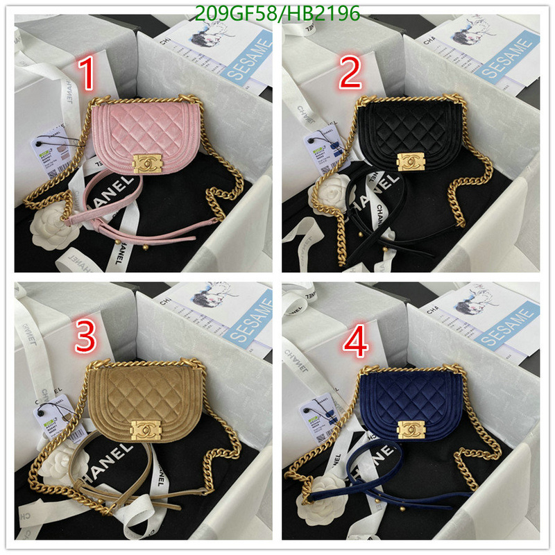 Chanel Bags -(Mirror)-Diagonal-,Code: HB2196,$: 209USD