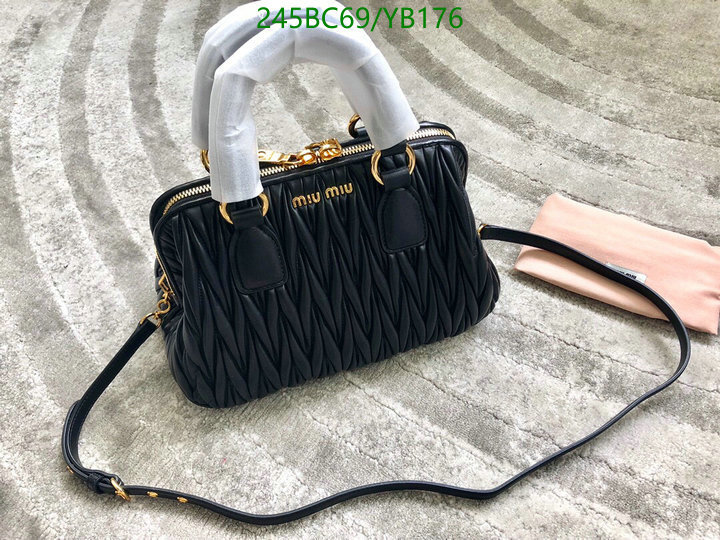 Miu Miu Bag-(Mirror)-Handbag-,Code: YB176,$: 245USD