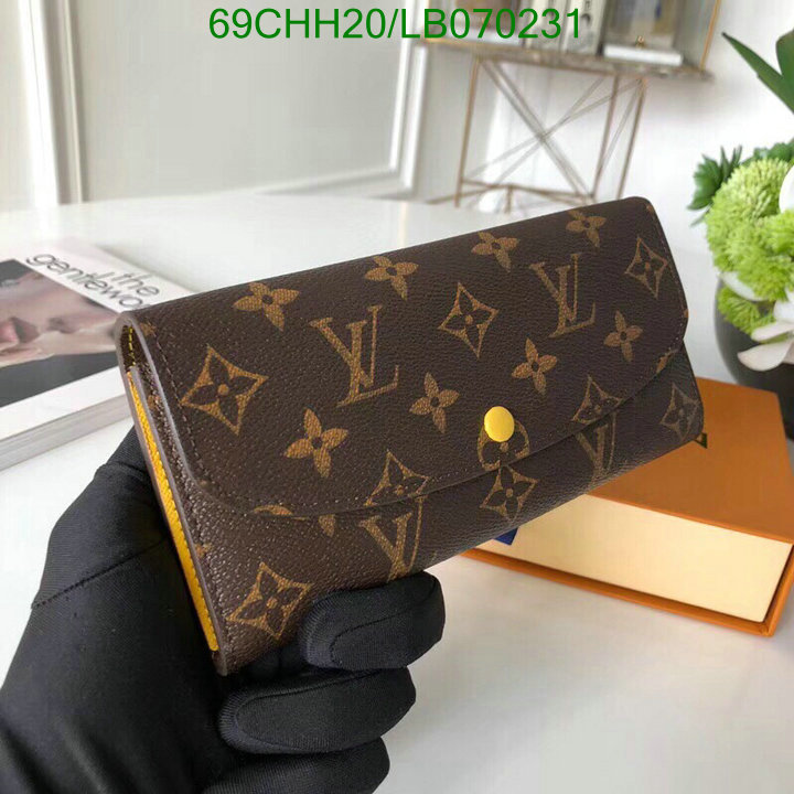 LV Bags-(Mirror)-Wallet-,Code: LB070231,$: 69USD
