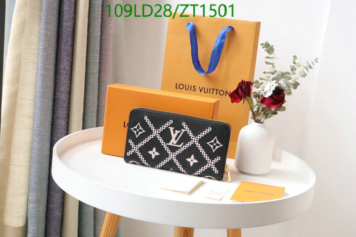 LV Bags-(Mirror)-Wallet-,Code: ZT1501,$: 109USD