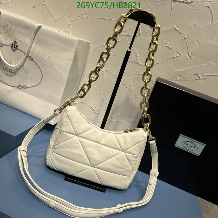 Prada Bag-(Mirror)-Handbag-,Code: HB2821,$: 269USD