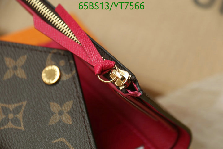 LV Bags-(Mirror)-Wallet-,Code: YT7566,$: 65USD