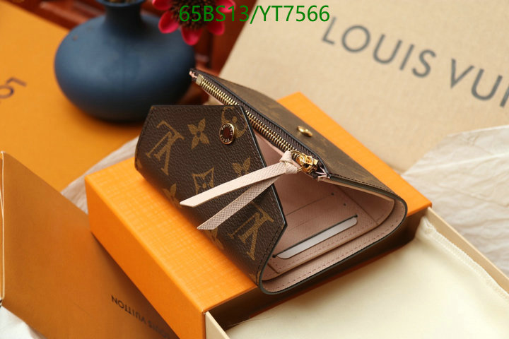 LV Bags-(Mirror)-Wallet-,Code: YT7566,$: 65USD