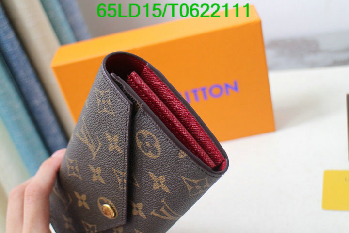 LV Bags-(Mirror)-Wallet-,Code: T0622111,$: 65USD