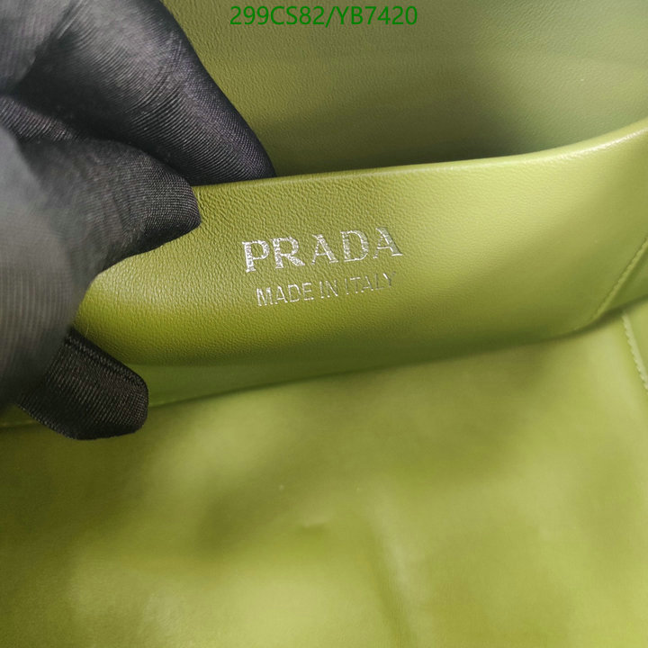 Prada Bag-(Mirror)-Handbag-,Code: YB7420,$: 299USD