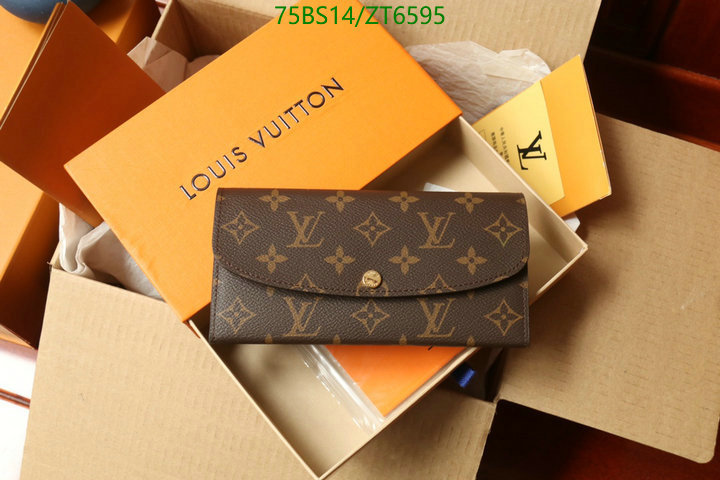 LV Bags-(Mirror)-Wallet-,Code: ZT6595,$: 75USD