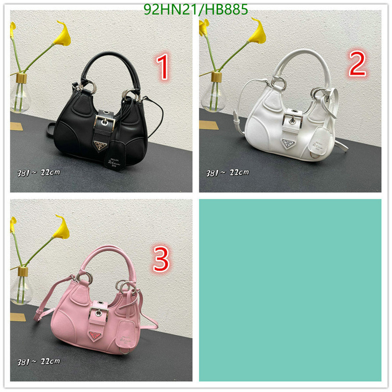 Prada Bag-(4A)-Handbag-,Code: HB885,$: 92USD