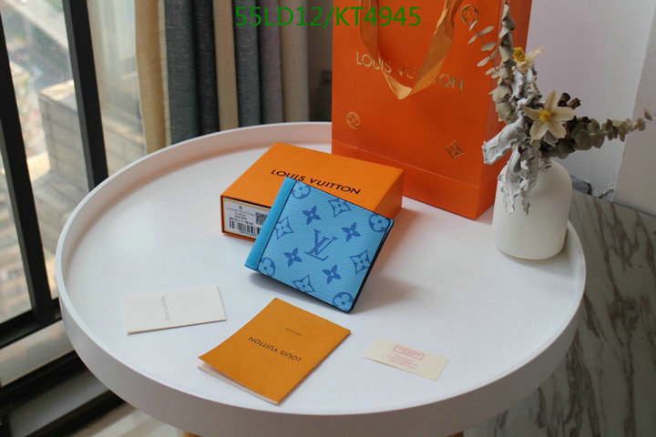 LV Bags-(Mirror)-Wallet-,Code: KT4945,$: 55USD