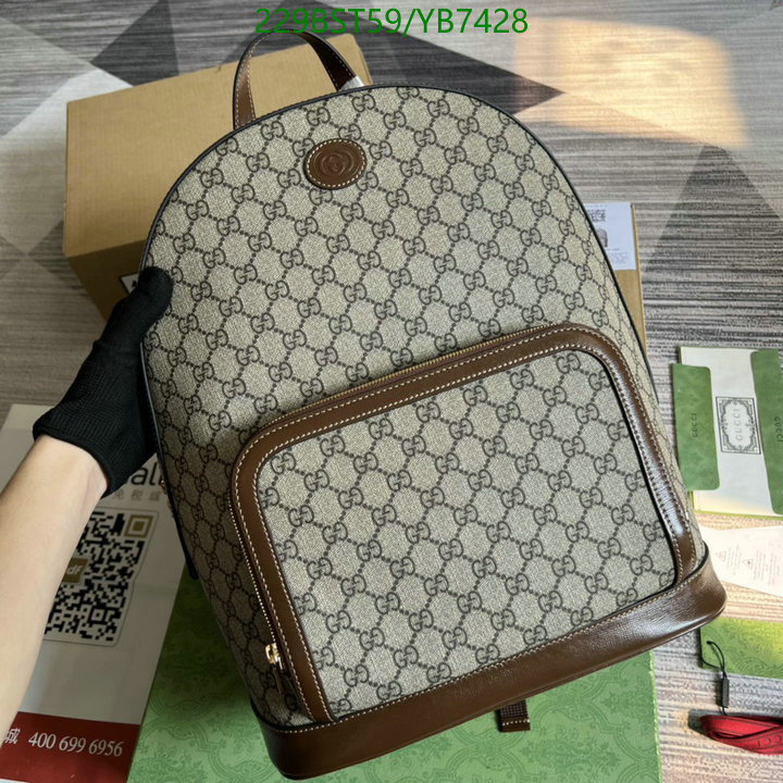 Gucci Bag-(Mirror)-Backpack-,Code: YB7428,$: 229USD