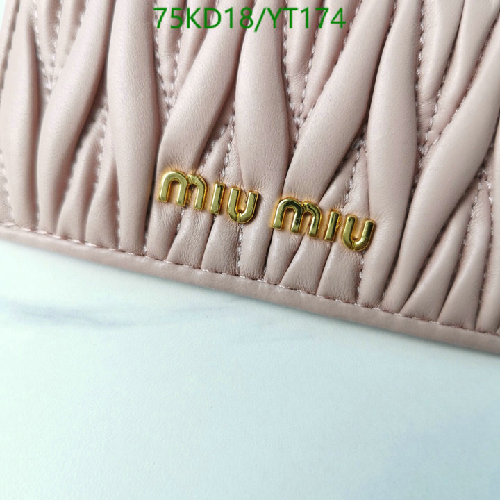 Miu Miu Bag-(Mirror)-Wallet-,Code: YT174,$: 75USD