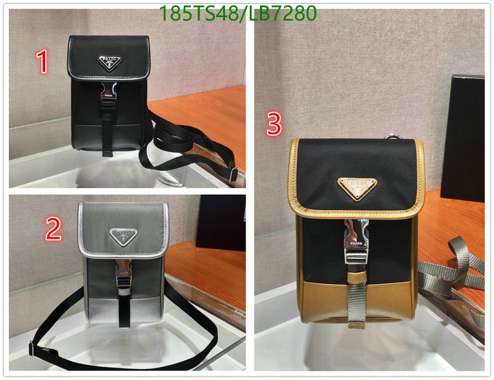 Prada Bag-(Mirror)-Diagonal-,Code: LB7280,$: 185USD