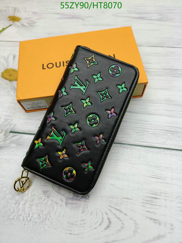 LV Bags-(Mirror)-Wallet-,Code: HT8070,$: 55USD