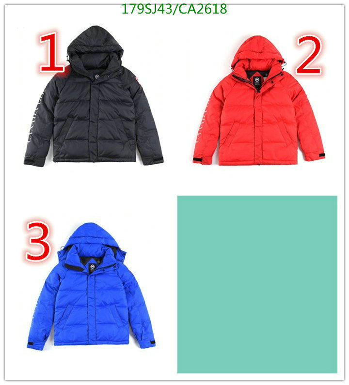 Down jacket Men-Canada Goose, Code: CA2618,$: 179USD