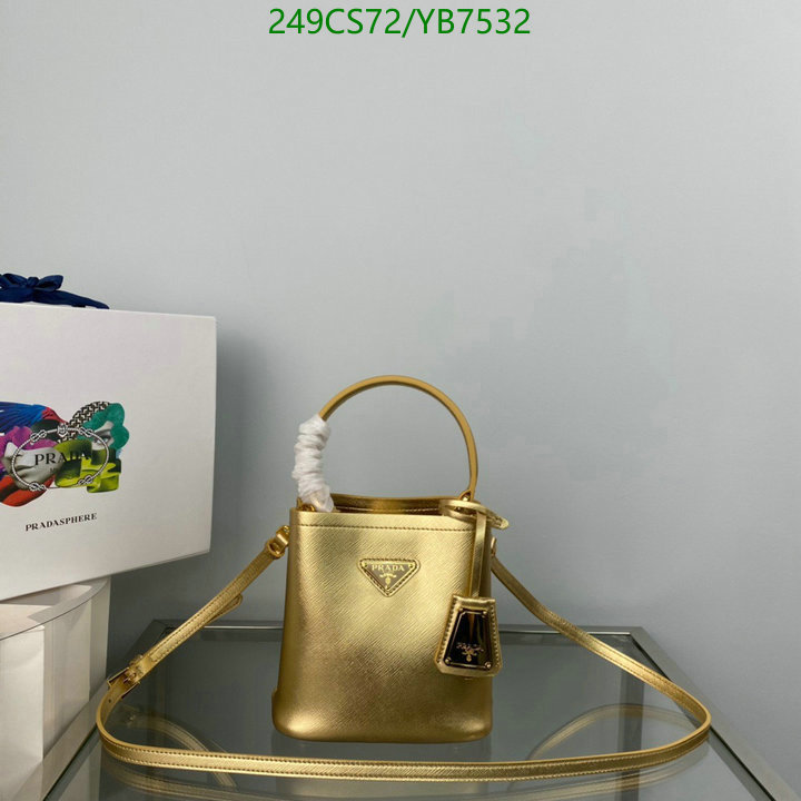 Prada Bag-(Mirror)-Diagonal-,Code: YB7532,$: 249USD