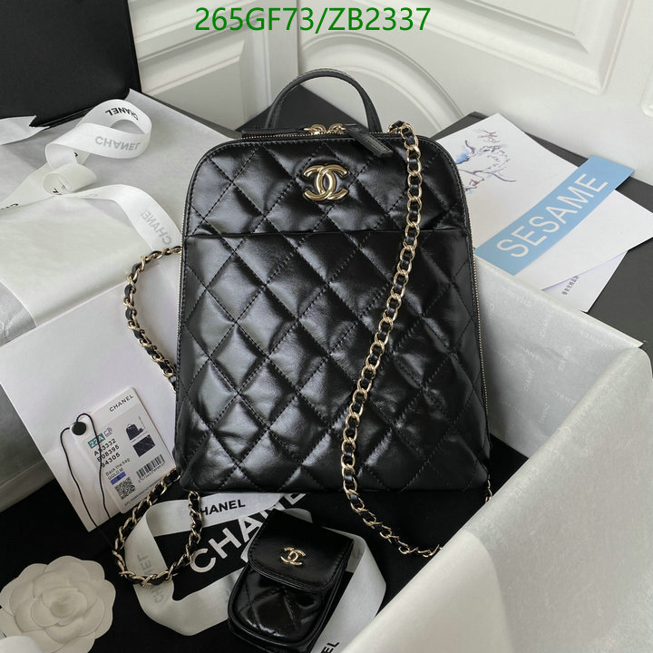 Chanel Bags -(Mirror)-Backpack-,Code: ZB2337,$: 265USD