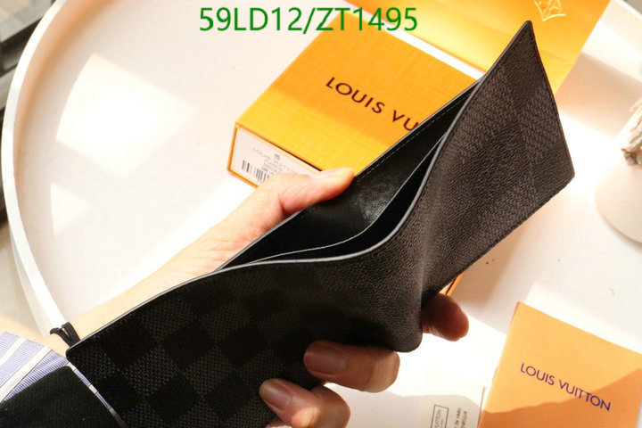 LV Bags-(Mirror)-Wallet-,Code: ZT1495,$: 59USD