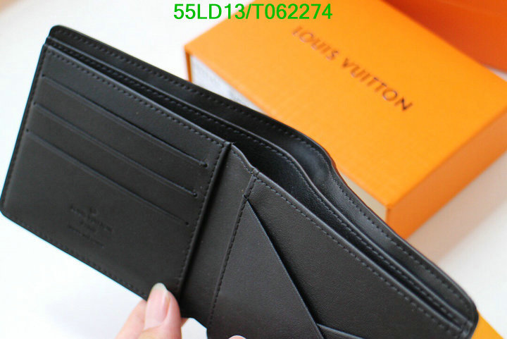 LV Bags-(Mirror)-Wallet-,Code: T062274,$: 55USD