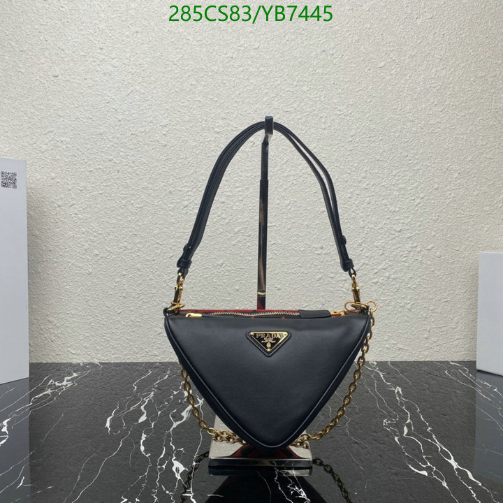 Prada Bag-(Mirror)-Triangle,Code: YB7445,$: 285USD