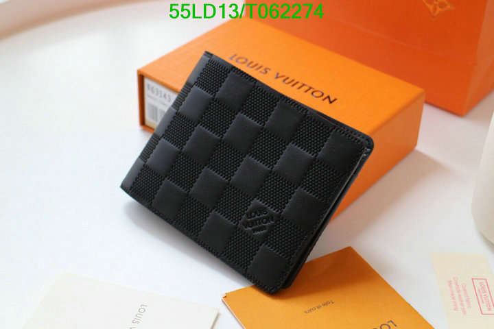 LV Bags-(Mirror)-Wallet-,Code: T062274,$: 55USD