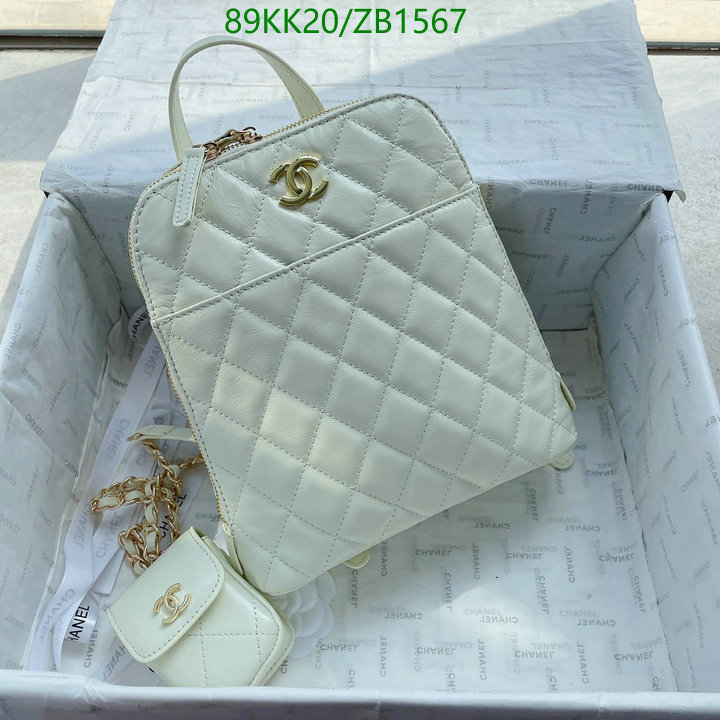 Chanel Bags ( 4A )-Backpack-,Code: ZB1567,$: 89USD