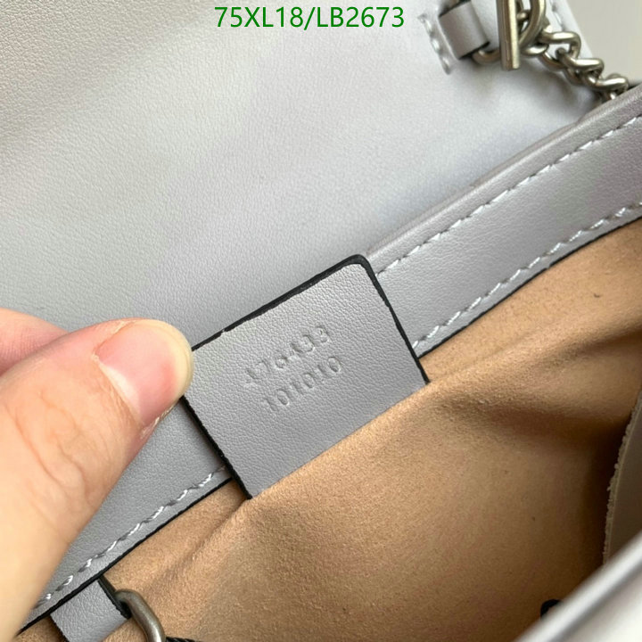 Gucci Bag-(4A)-Marmont,Code: LB2673,$: 75USD