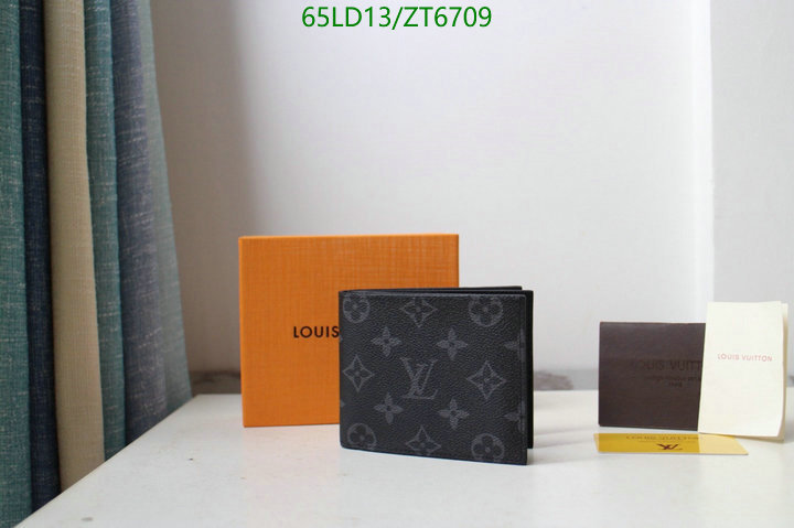 LV Bags-(Mirror)-Wallet-,Code: ZT6709,$: 65USD