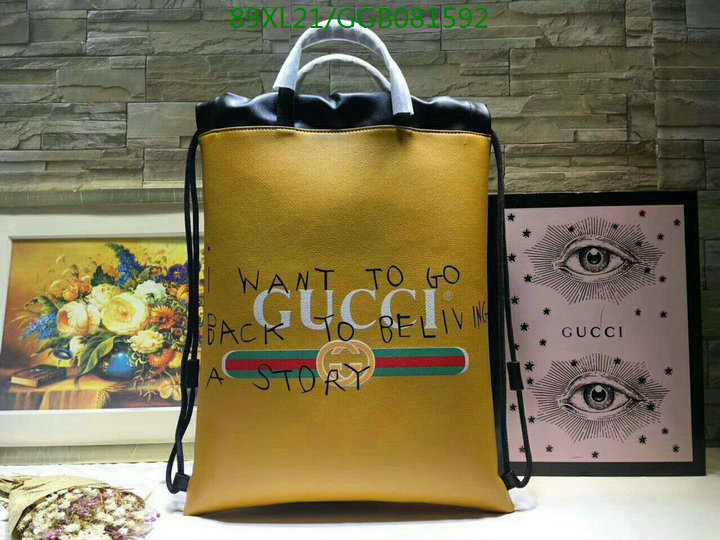 Gucci Bag-(4A)-Backpack-,Code: GGB081592,$:89USD