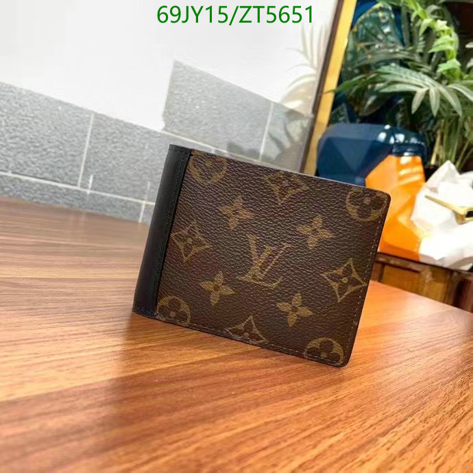 LV Bags-(Mirror)-Wallet-,Code: ZT5651,$: 69USD