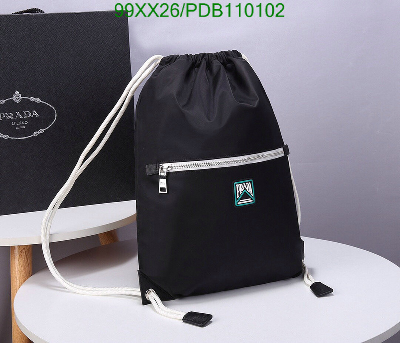 Prada Bag-(Mirror)-Backpack-,Code: PDB110102,$:95USD