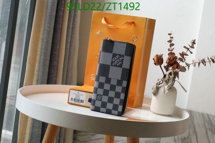 LV Bags-(Mirror)-Wallet-,Code: ZT1492,$: 95USD