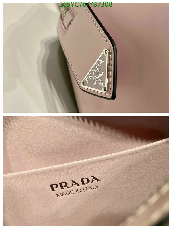 Prada Bag-(Mirror)-Handbag-,Code: YB7308,$: 265USD