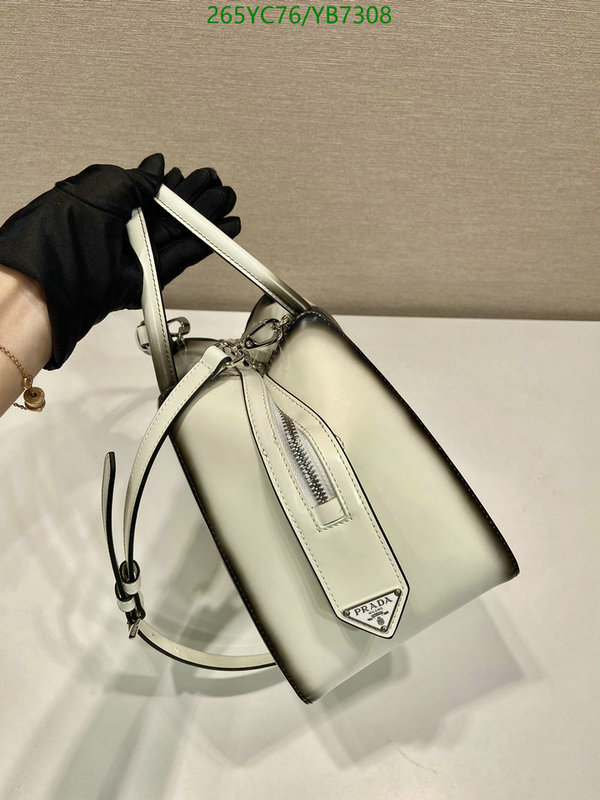 Prada Bag-(Mirror)-Handbag-,Code: YB7308,$: 265USD