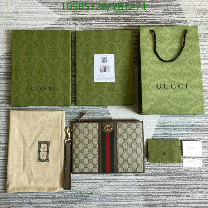 Gucci Bag-(Mirror)-Clutch-,Code: YB7271,$: 109USD