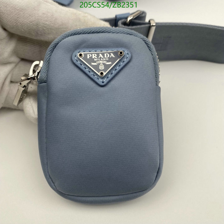 Prada Bag-(Mirror)-Diagonal-,Code: ZB2351,$: 205USD