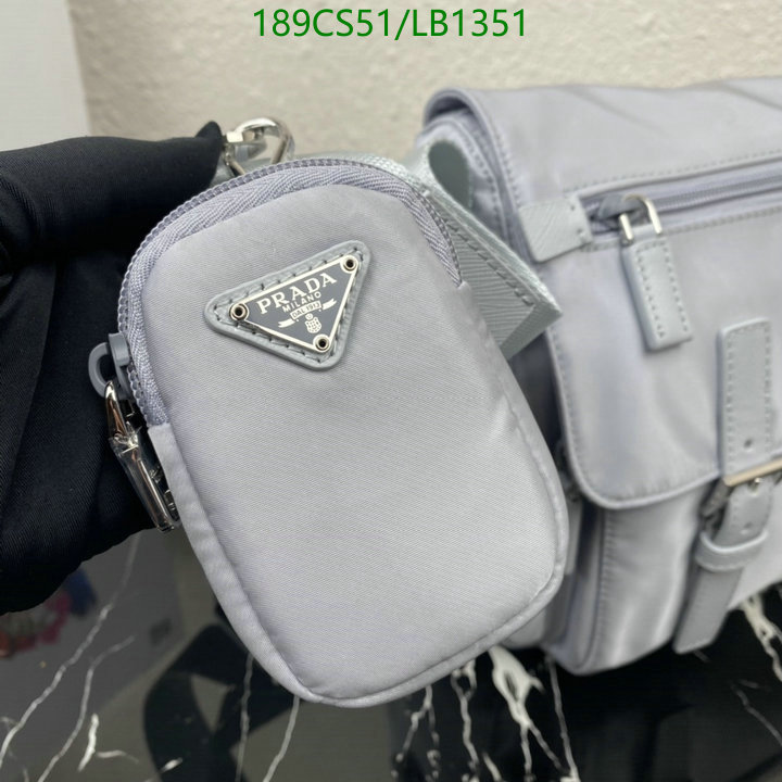 Prada Bag-(Mirror)-Diagonal-,Code: LB1351,$: 189USD