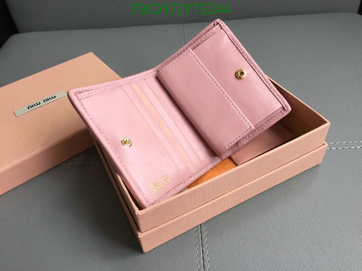 Miu Miu Bag-(Mirror)-Wallet-,Code: YT5244,$: 79USD