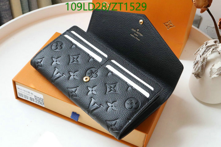 LV Bags-(Mirror)-Wallet-,Code: ZT1529,$: 109USD